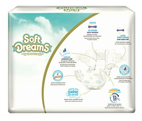Soft Dreams Pañales Para Bebé Etapa 2 Talla Ch 40 Piezas