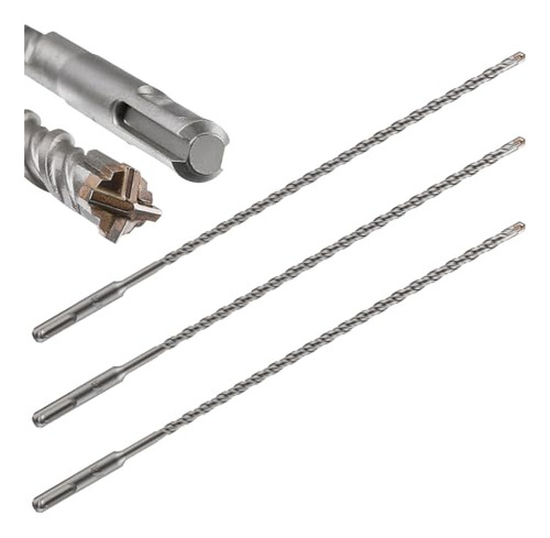 Wensilon Concrete Drill Bit Lengthening 3pcs 1/4  X 12 -10 