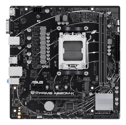 Placa Madre Asus Prime A620m-k Am5 Amd 620 Ddr5 Sdram M.2 Hd