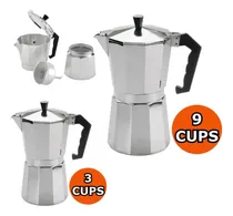 Comprar Set X2 Cafeteras Jarra Italianas Aluminio Moka Express 12 Po