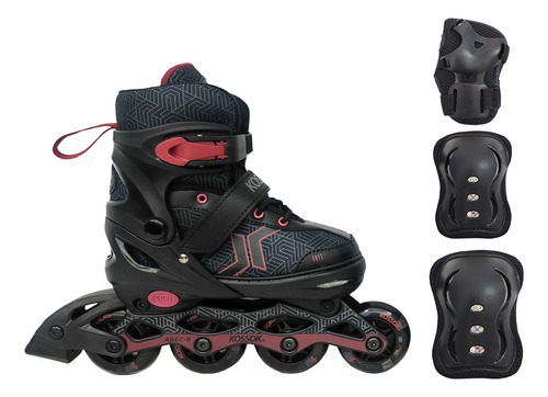 Rollers Unisex Kossok Onyx 3 En 1 Con Protecciones Ruedas Pu