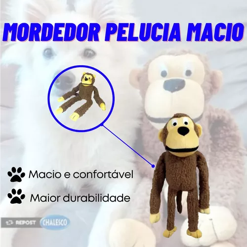 Brinquedo Macaco Marrom Chalesco para Cães