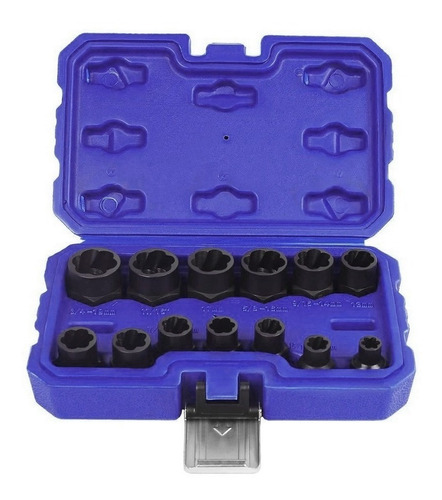 Set Dados Extractores Pernos Y Tuercas 13 Pcs 1/4  A 19mm   