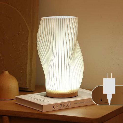 Lámpara De Mesa Noche Regulable 3 Colores Led Usb Grande