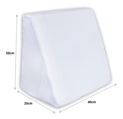Imagen 3 de 6 de Almohada Respaldo Triangular Cama Lectura Piernas C/funda