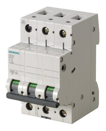 Llave Termica Tripolar 3x6 A -6ka Curva C 6amp Siemens  