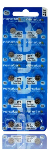 Caja 100 Pilas 377 Sr626sw Renata 626 Oxido De Plata Reloj