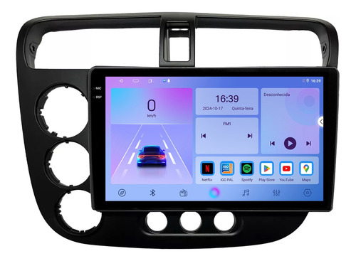 Central Multimidia Civic 01/05 9p Android 2gb 64gb Carplay