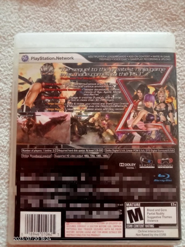 Ninja Gaiden Sigma 2 Ps3 Impecable De Colección. (Usado)
