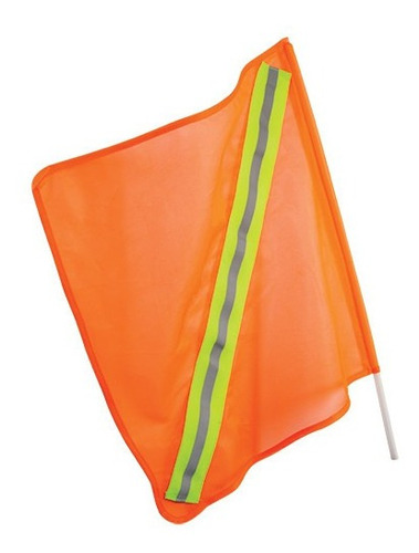 Bandera Vial Naranja Con Cinta Reflectiva (47x48cm) Truper