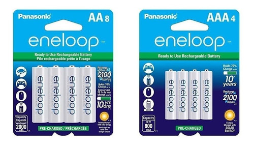 Pilas Recargables Panasonic Eneloop Pack 8 Aa+ 4 Aaa