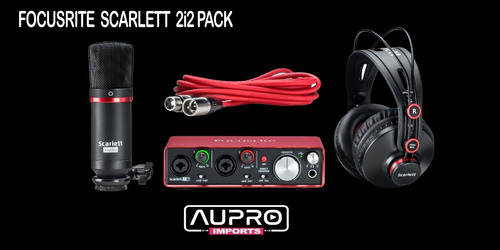 Scarlett 2i2 Focusrite Estudio Mic + Interface + Xlr + Fono