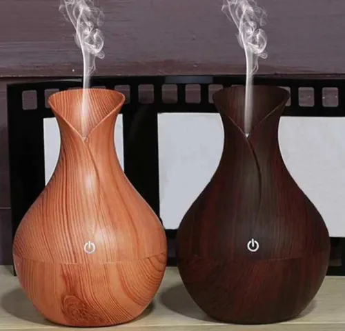 Humidificador Aire Difusor Color Madera 130ml Marrón