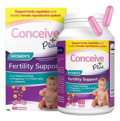 Conceive Plus Suplemento Fertilidad Para Mujeres 60 Cápsulas