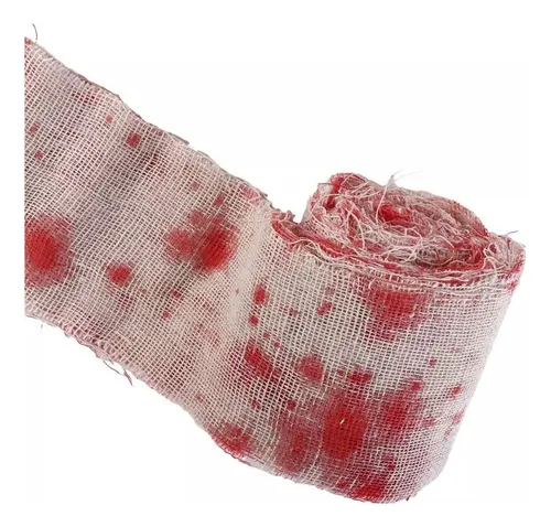 Vendaje De Sangre Artificial De Tela De Gasa Para Halloween