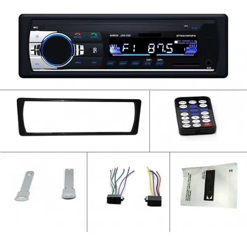 Radio Auto Universal Usb Bluetooth Control Memoria Microfono
