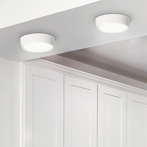 Lámpara De Techo Led Sobreponer 17 Cm Luz Blanca 6000k 12w Color Blanco Lumimexico 21232-1