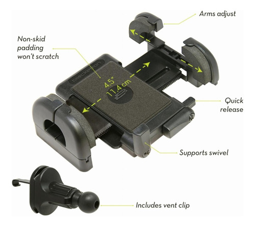 Bracketron Phv-200-bl Grip-it Mobile Device Holder -black