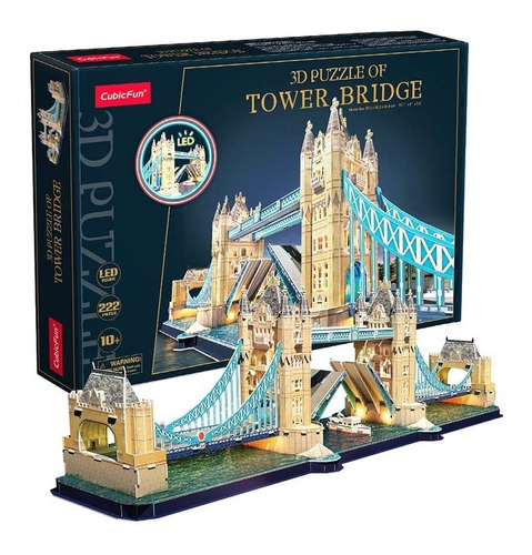 Puzle 3d 222 Puente De La Torre Tower Bridge Led  - Cubicfun