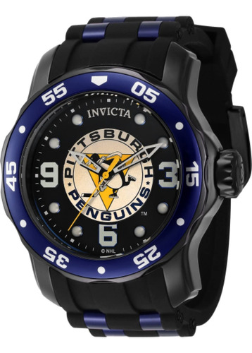 Reloj Invicta Nhl Pittsburgh Penguins Para Hombre Con Esfera