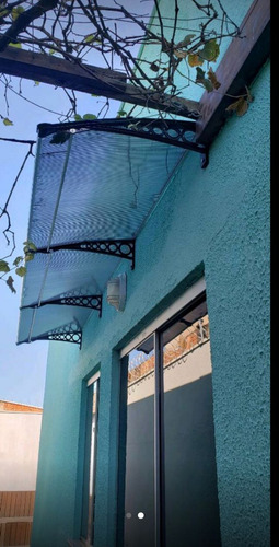 Toldo Policarbonato 3,60x0,50m P/ Portas E Janelas -completo