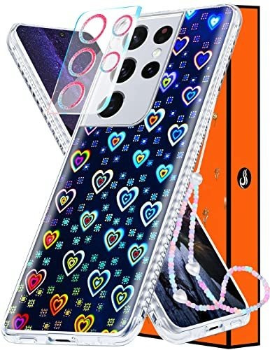 Lisevo (3in1) Funda De Corazón Holográfica Para 4jlxj