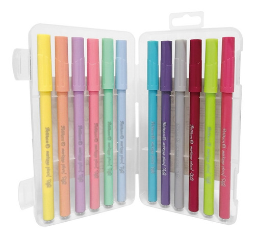 Marcador Markana Punta Pincel Pastel X 12 Uds Pelikan