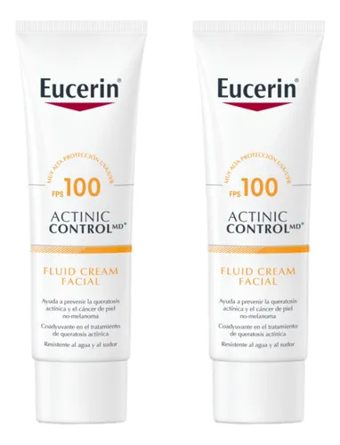 Combo X 2 Eucerin Sun Fps 100 Actinic Control Fluido 80 Ml