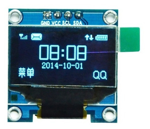 Oled Display Ldc 0,96 128×64 I2c Bajo Consumo Azul Arduino