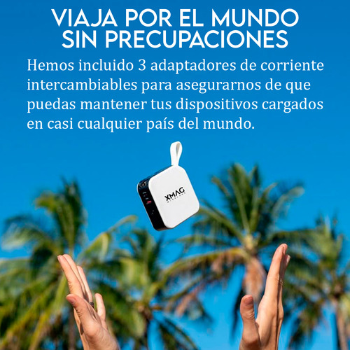 Cargador Para Viajes 5 En 1 Magsafe Con 3 Adaptadores | Xmag