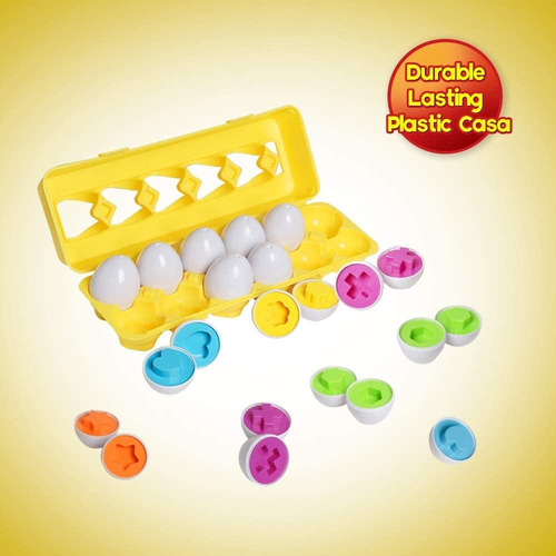 Huevos A Juego 12 Piezas Set De Colores Y Formas Recoginitio