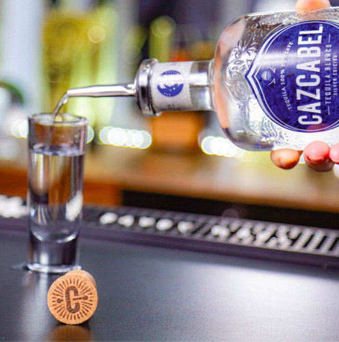Cazcabel Tequila Blanco Artesanal 100% Agave Transparente