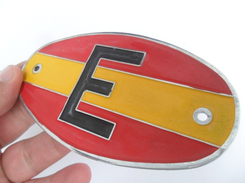 Insignia Auto Antiguo Automovil Club España Metal Bandera (Usado)