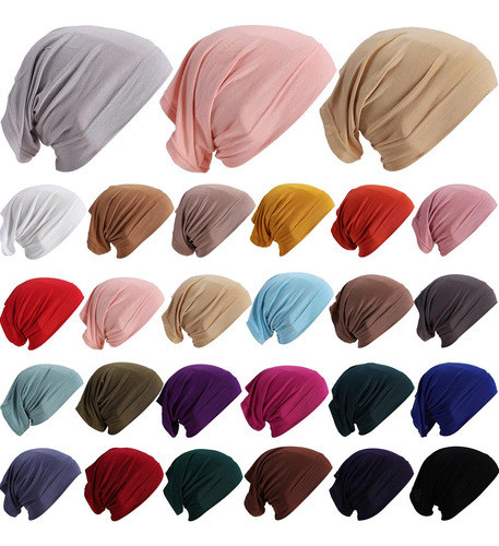 Jenpen 25 Piezas Gorro Hijab Debajo Bufanda Gorro Con Rastas