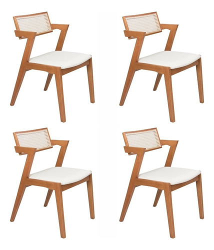 Conjunto Com 4 Cadeiras 81,5x53x57cm Verona Wt