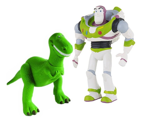 Kit Com 2 Bonecos Mordedor Para Bebê Toy Story Buzz E Rex Cor Colorido Turma Da Mônica