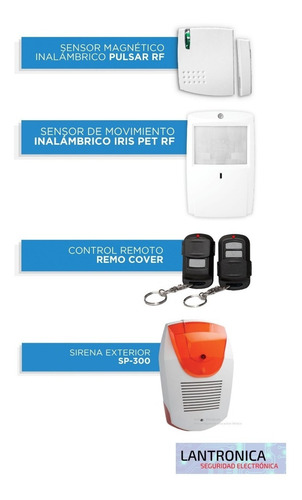 Imagen 4 de 10 de Kit Alarma Inalámbrica Wifi Marshall Ip App Domiciliaria