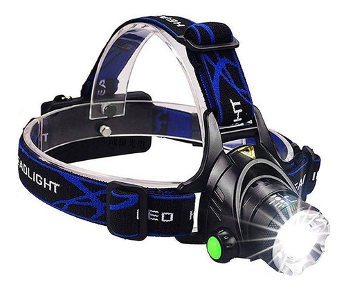 Led Brillante Faro Recargable Impermeable Linterna Casco Luz