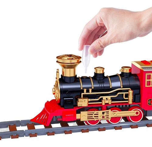 Juguete Tren Grande Electrico Vapor Real Para Niños 251 Color Multicolor