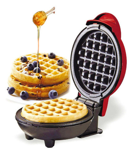 Máquina Para Fazer Waffle Pequena Portátil 110v Ou 220v 350w