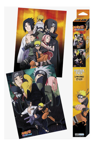 Naruto Shippuden Set 2 Posters 52x38cm En Caja - Anime Manga