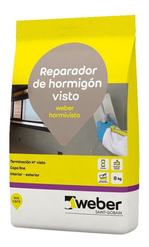 Weber Hormivisto Gris Reparador De Hormigon Visto X 10 Kg