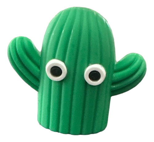 Sacapuntas Cactus Escolar Infantil De Silicona Color Verde