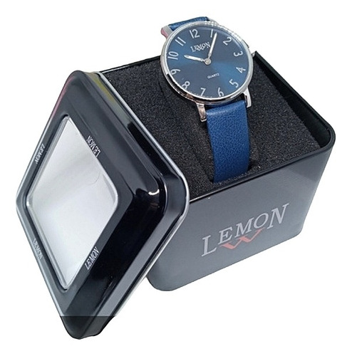 Reloj Lemon Mujer Modelo L1448-03 Malla Azul. Garantía 