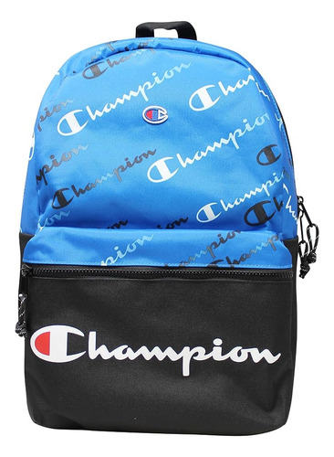 Mochila Champion Manuscript Original - Negra Y Azul