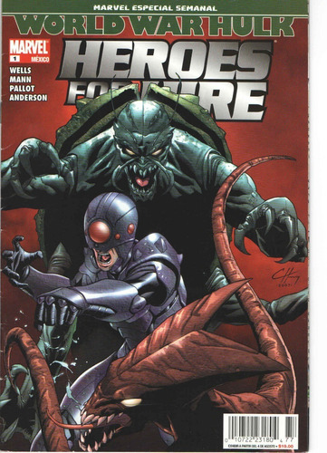 Comic Marvel World War Hulk Heroes For Hire 1 #1 Español 