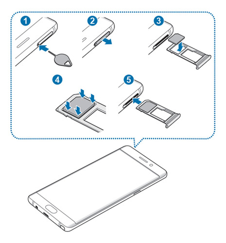Bandeja Sim Chip Dual Samsung A15 Azul