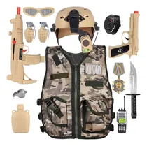 Comprar Set De Disfraces Tacobear Para Niños, Soldado De Combate Mil