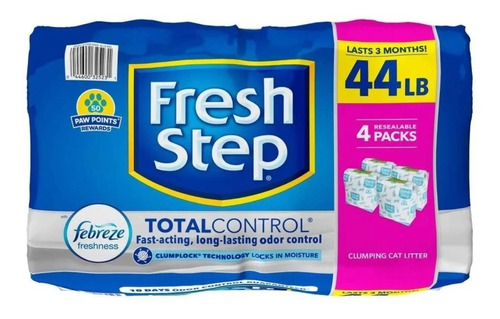 Arena Para Gatos Fresh Step Con 4 Piezas De 4.98 Kg