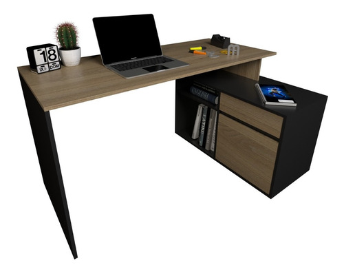 Imagen 4 de 8 de Escritorio Mesa De Pc Organizador Con Mueble Bajo Cod. 3048